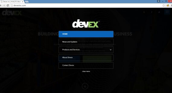 Devex Homepage Screenshot