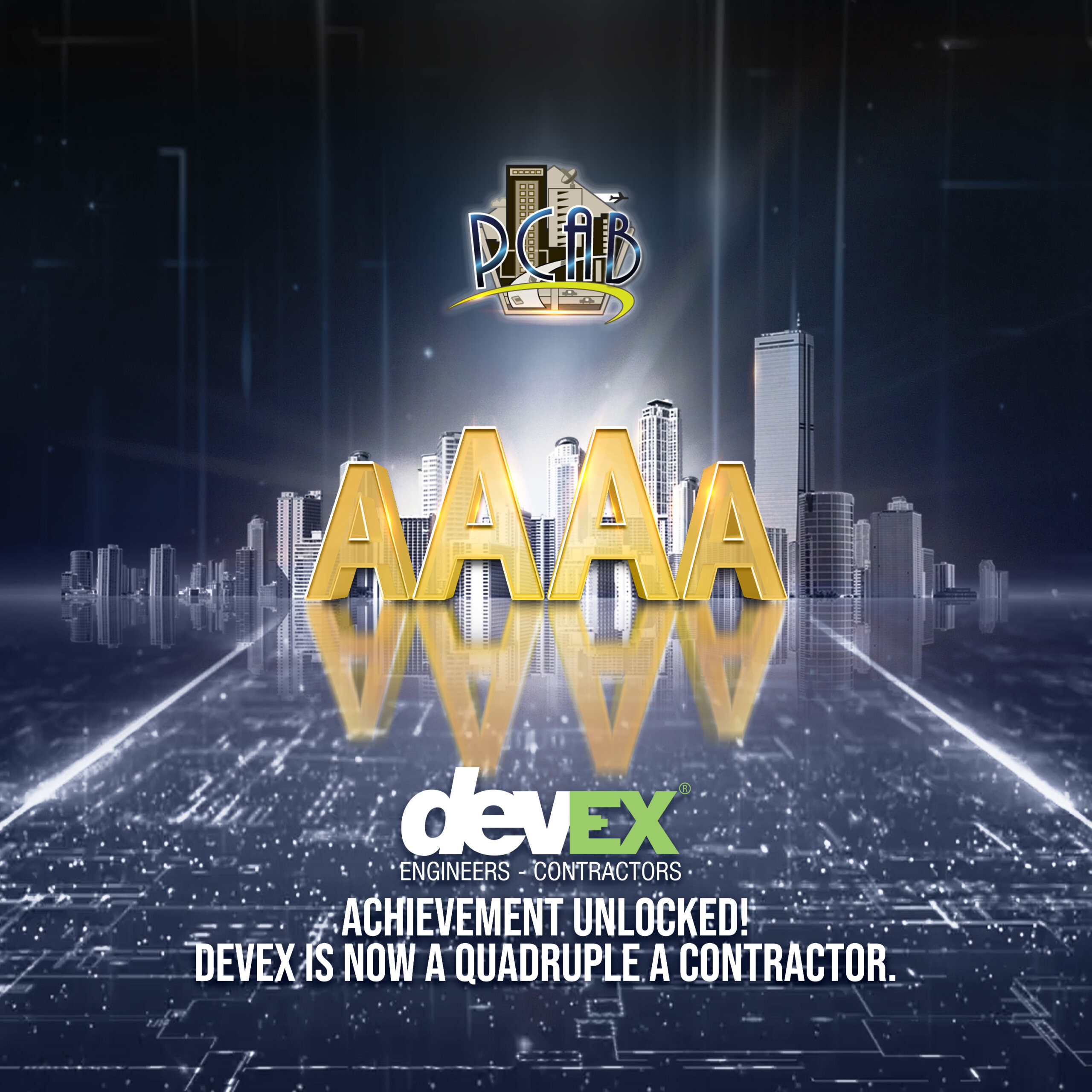 Devex Secures Quadruple A from PCAB