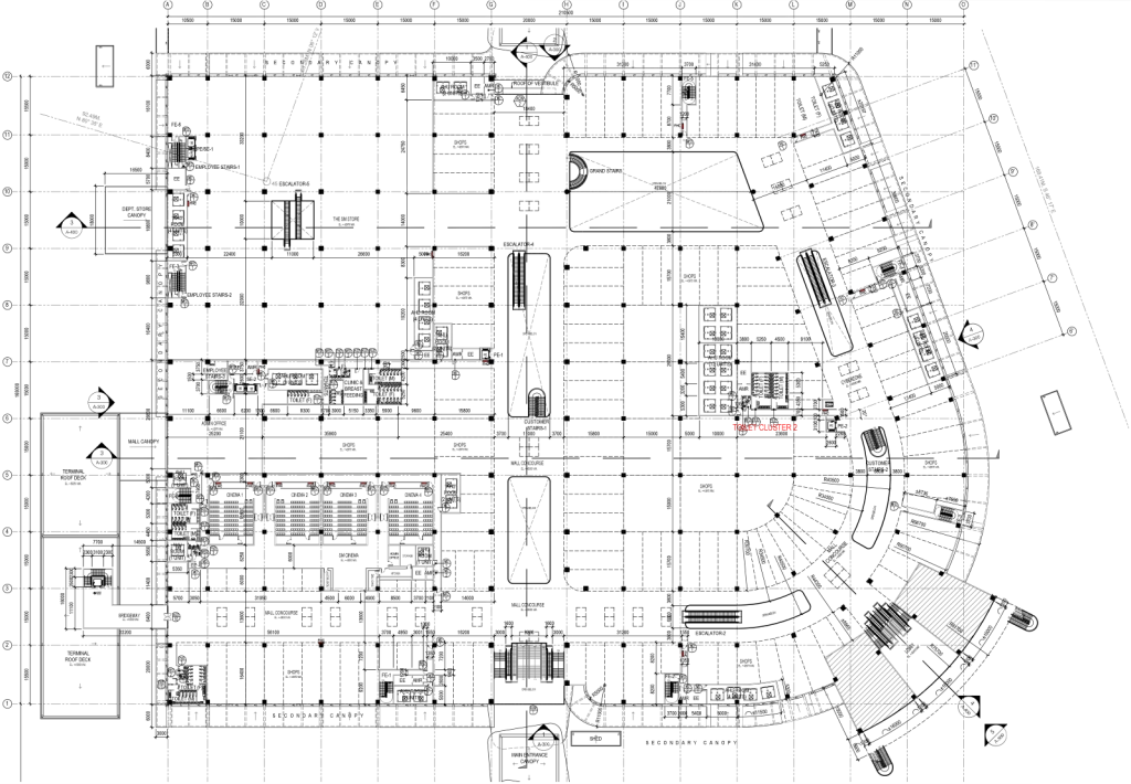 Blueprint of the construction