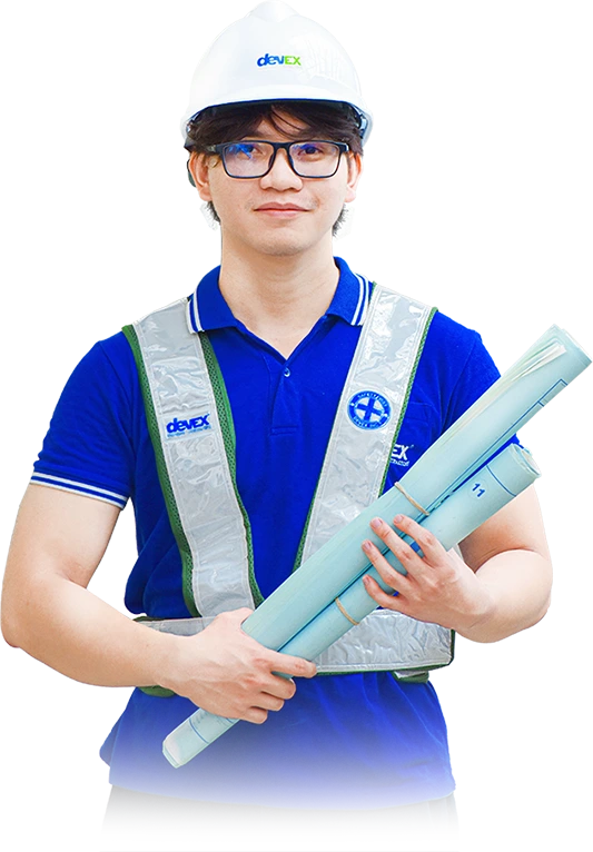 Paolo from DEVEX wearing DEVEX uniform.