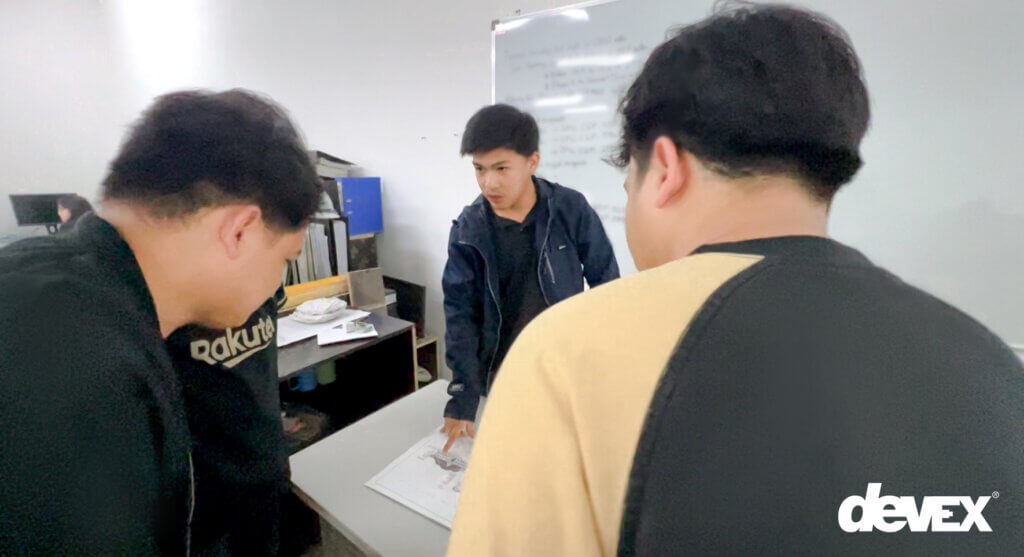 DEVEX engineer, starts planning with blueprint.